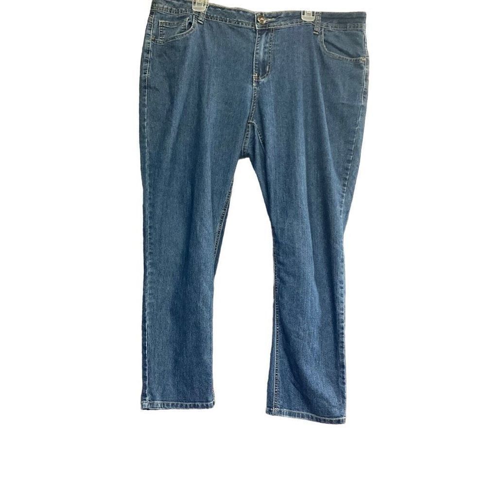 ASHLEY STEWART‎ Women’s Jeans Size 20 P Blue Inseam 27”